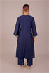 Veshbhoshaa Bluesaanchi Women'S Royal Blue Kurti With Trouser Pajama Set